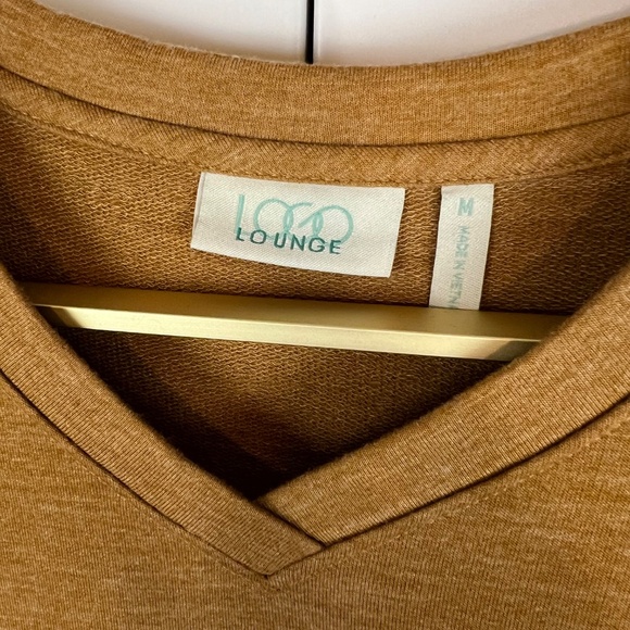 L.O.G.O. Lounge Women's Embroidered Knit Tunic | Hi/Low hem - Picture 7 of 8